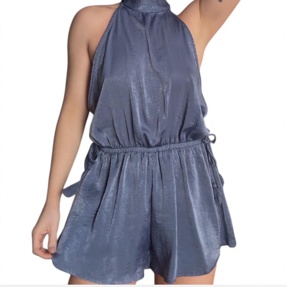Chic Blue Halter Neck Jumpsuit